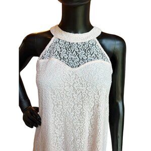 Candies Blush Lace Halter Neck Short Dress